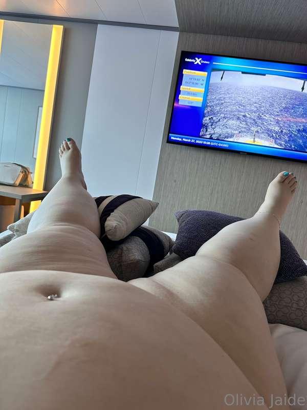 Doing much needed relaxing on this cruise, along with my fai..