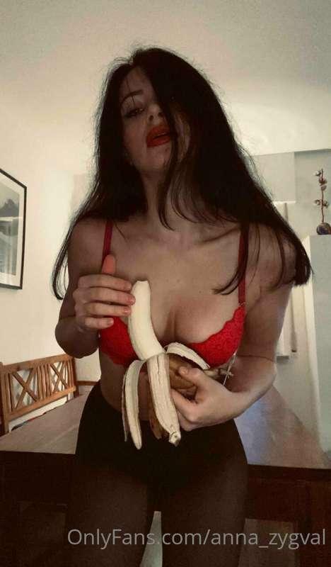 is your dick longer or shorter than this banana? mmm