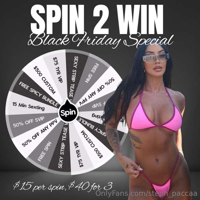 Last chance to spin babe 😜 I'm waiting in the DM's 🤭...