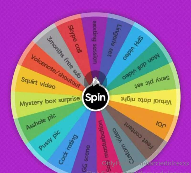 ⭐️WEEKEND SPIN OFF IS HERE⭐️

$15 for 1 spin 

$20 for 2 spi..