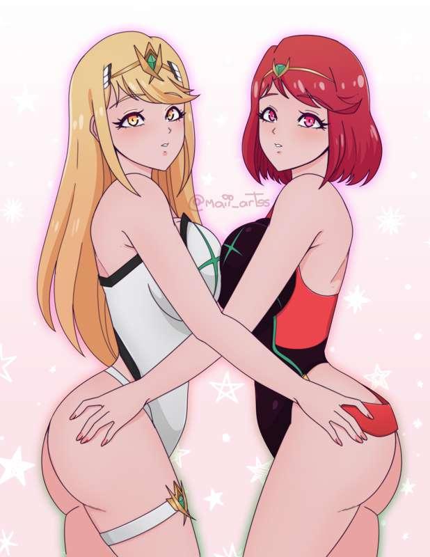Xenoblade Chronicles 2 Pyra & Mythra Fanart