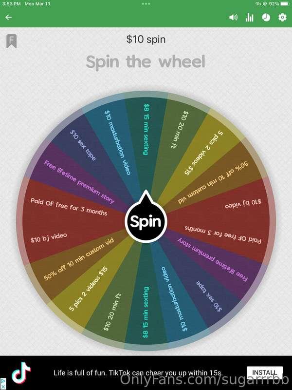 Message me to spin😈