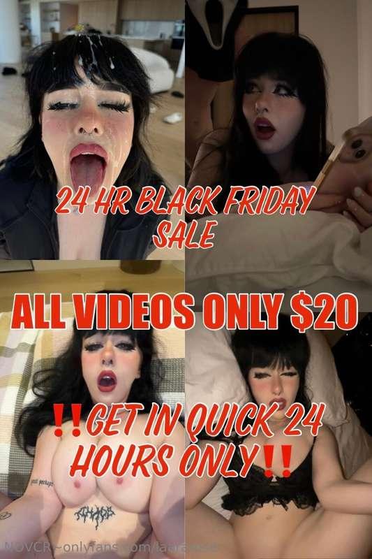 ‼️MEGA BLACK FRIDAY SALE‼️All videos ONLY $20, for 24hrs ONL..