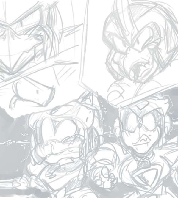 Comic rough sketch