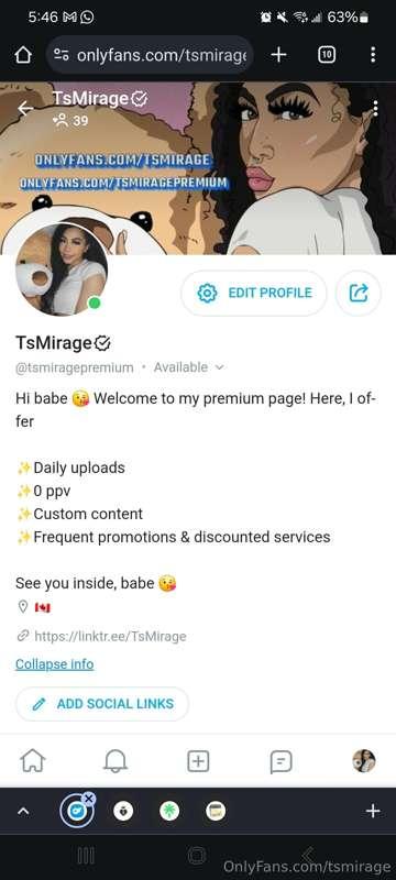 Follow my premium babe, @tsmiragepremium 💋