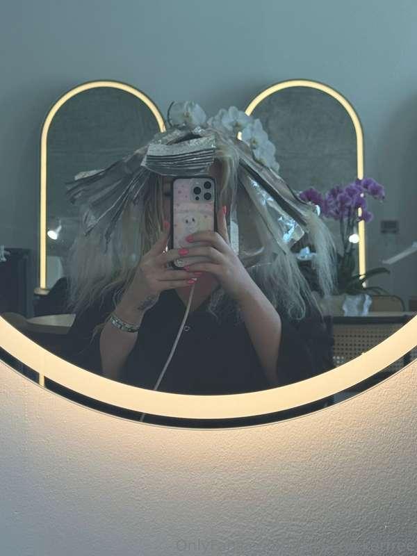 Fresh highlights and a blow out before I get blown out a dif..