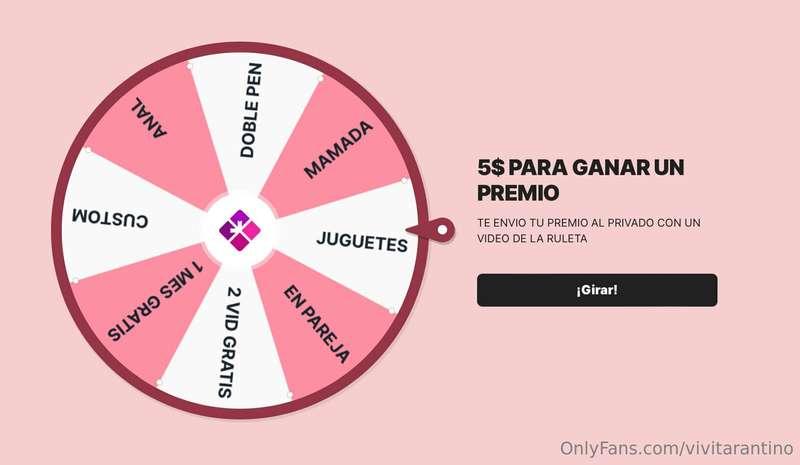 SPIN THE ROULETTE TO WIN AND CUM 5$ 🥵🥵🥵  GIRA LA RULETA PARA..