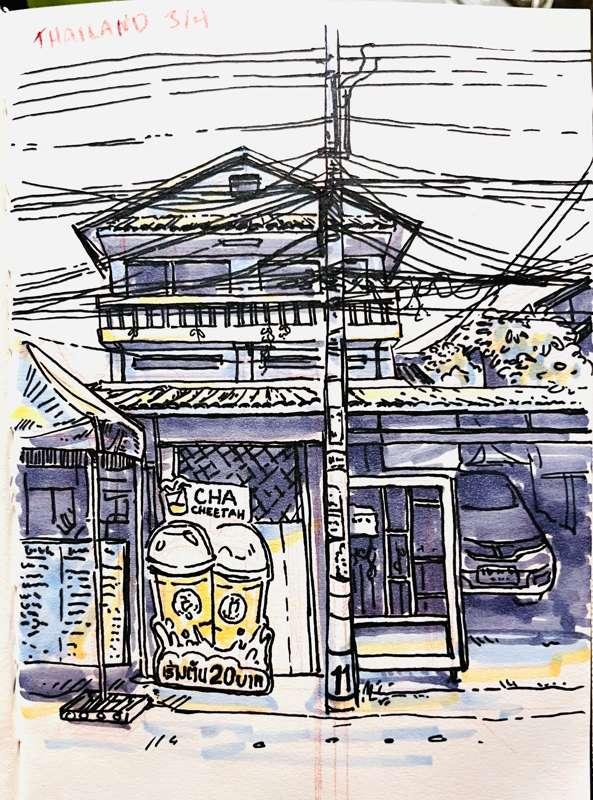 Thailand sketch — street pic