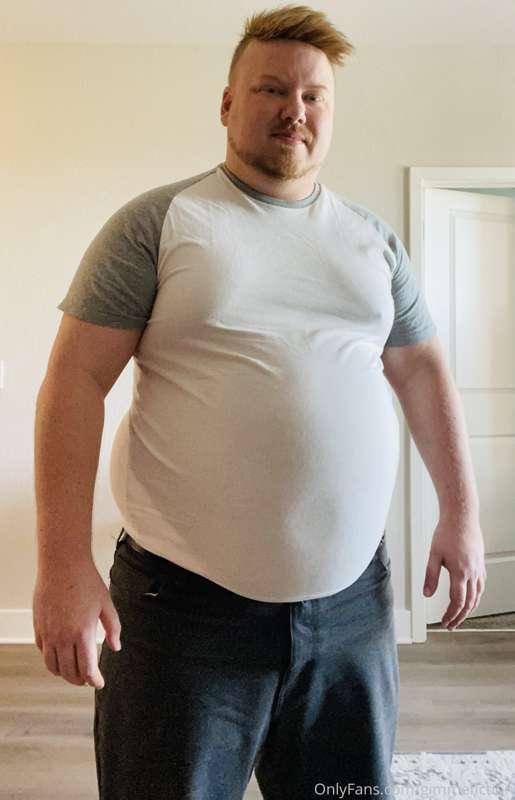 Feeling really huge lately. Both shirts are a size XL. I may..