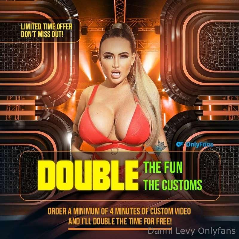 🎥 DOUBLE THE CUSTOMS, DOUBLE THE FUN 🎥✨ Order a minimum of 4..