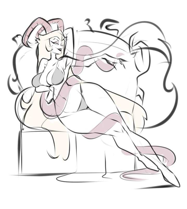 sketch I made by mistake for a commission but the client had changed his mind about the character and I hadn't seen the message before haha ​​^^'. Since I've already done Millie, I'm going to finish this Lilith one too ^^