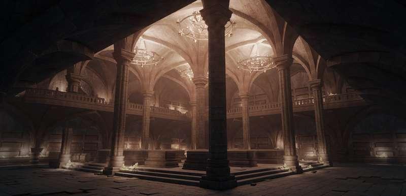 worked on the details of the crypt