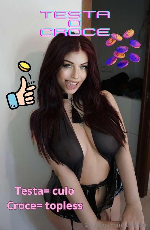 Giochiamo a testa o croce hot ☘︎ ݁˖♡₊˚ ☘️・₊✧☘︎ Tippa 10$ per..