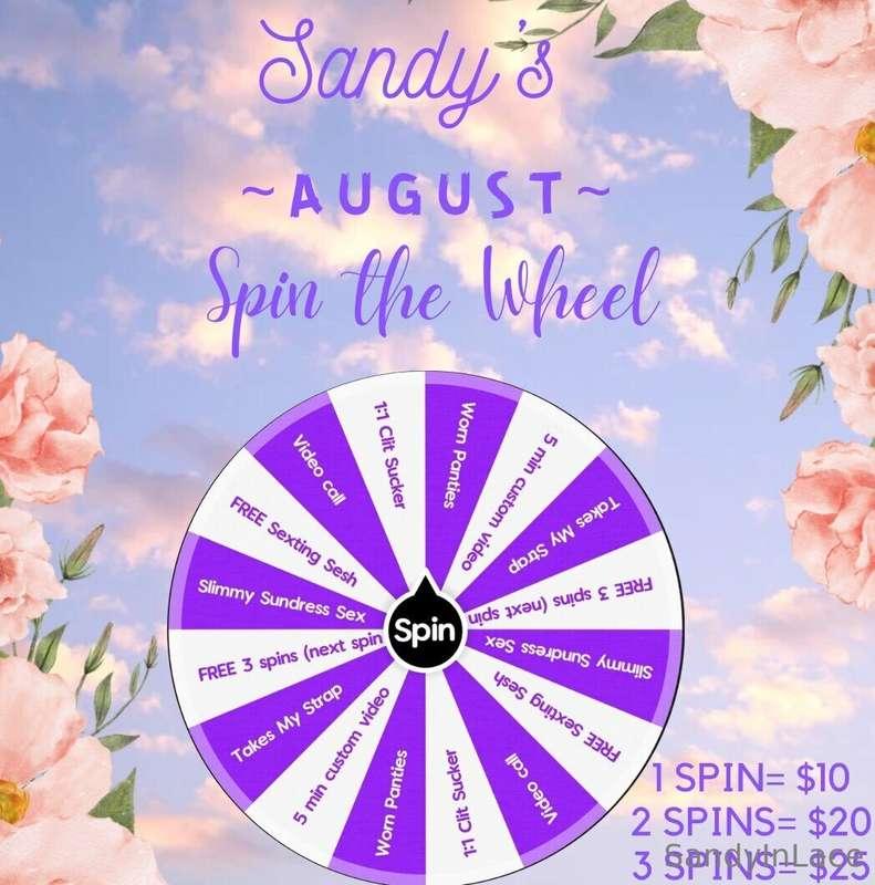 👅 ***SANDY’s August WHEEL*** 👅   Welcome to my *** August***..