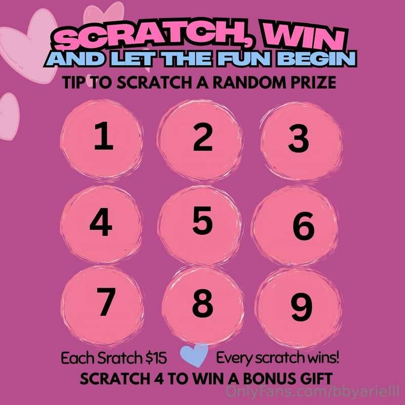 Every random scratch wins a hot surprise- how lucky are you ..