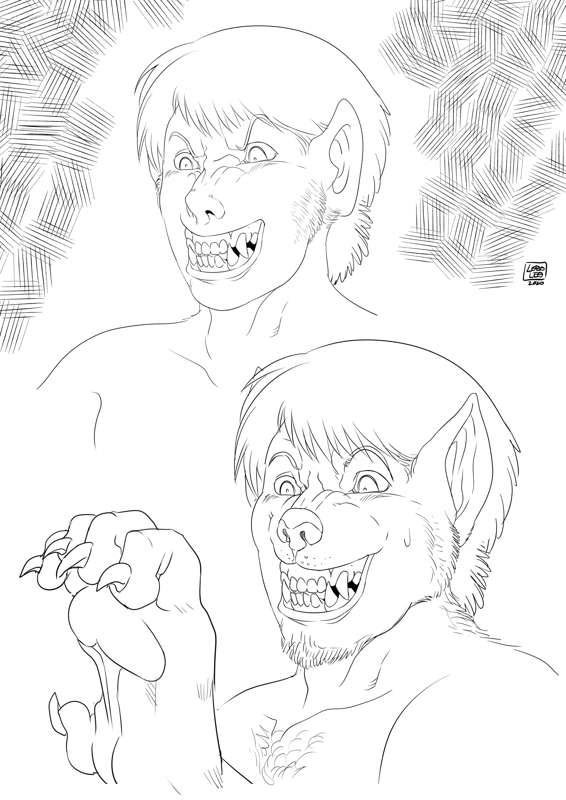 Happy Werewolf (Sketches)