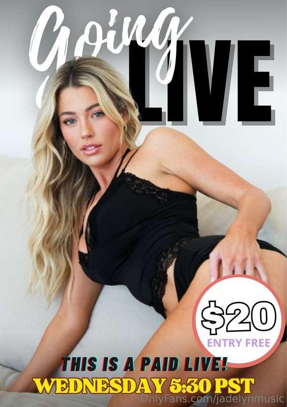 Going live tonight — and it’s not just any live😏 WEDNESDAY 5..