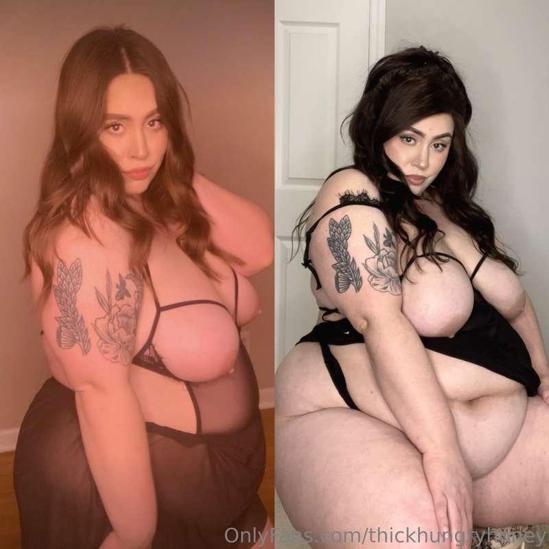 Do yall see a difference? 🥺🥺

I need to post these photos by..