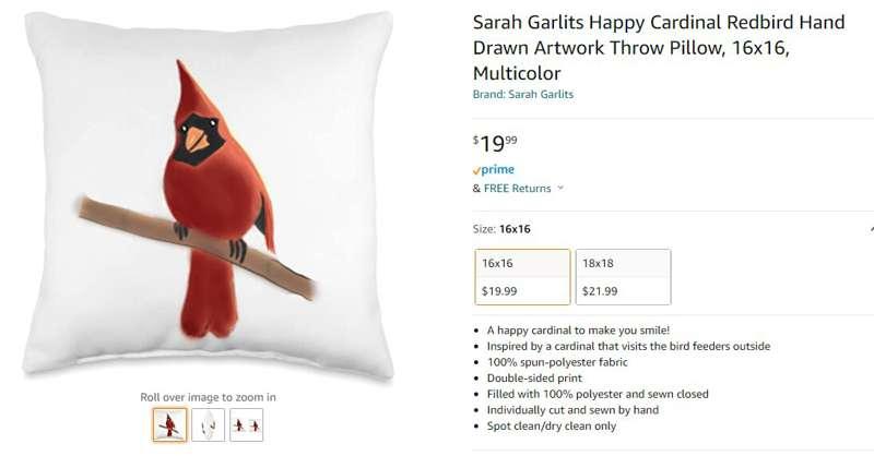 My Cardinal Pillow was approved! 
Sarah Garlits Happy Cardin..