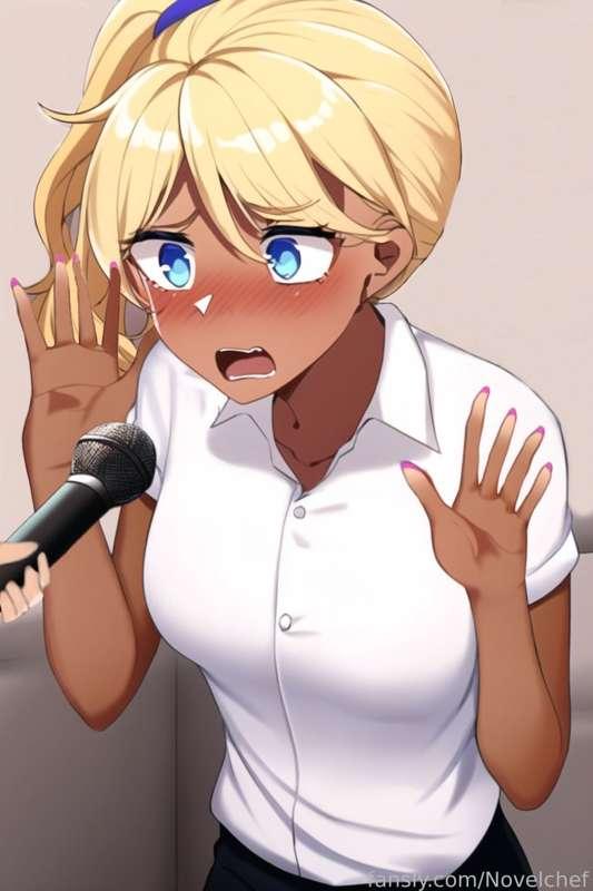Gone Gyaru Pt 10

On the day of Reiji's freedom, his meeting is interrupted by... reporters?

Reiji freaks out, and wants nothing more but to shoo the reporters away and go back to his life as a boy, but Ms. Nanase isn't going to let Reiji off that easy...

By the end of the day, will Reiji go back to being a male student, or will his own interview "confession" bind him to a life of womanhood!? 

All characters within are 18+

The Dropbox link is in the locked text below. As always let me know if you have any issues.
I'll add PDF versions to the folder later tonight.