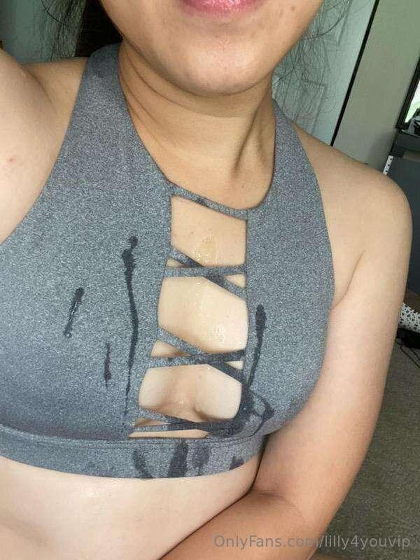 Made a mess in my new sports bra. I need to start waiting ti..