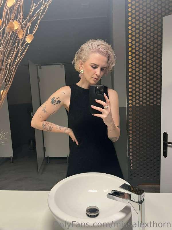 Sneaky bathroom selfies taken at Ethan’s birthday dinner yes..