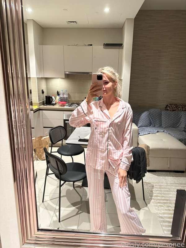 My Pyjama set! 
Lovely? Would be nice to get a new one! Will you tip me?