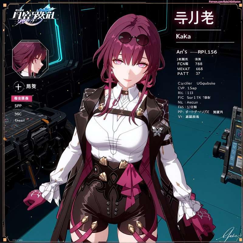 Kafka of Honkai Star Rail Sexy Poses [Gen 2.5]