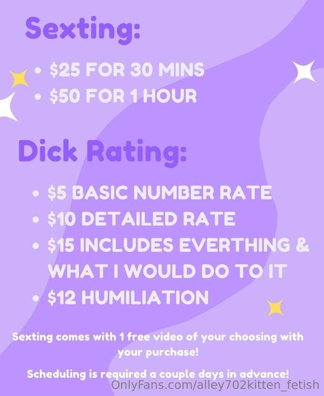 UPDATE! on Sexting and Dick Rating!