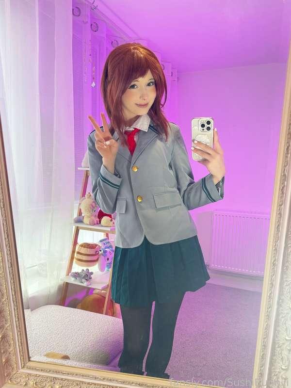 "I-I took these photos just for you! Your eyes only!! This is my way of saying thank you for everything...I really hope you'll like them~"

♡ My Hero Academia Ochaco Uraraka 麗日お茶子 Cosplay Photoset ♡
#fyp #myheroacademia #mha #uraraka #cosplay #egirl #anime #boobs #pussy #ass