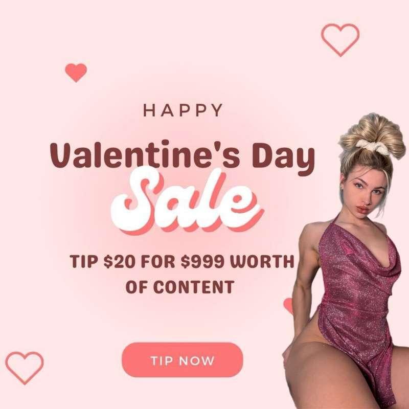 𝗩𝗔𝗟𝗘𝗡𝗧𝗜𝗡𝗘’𝗦 𝗦𝗔𝗟𝗘First fan to tip $20 gets $999 worth xxx 💌❤️