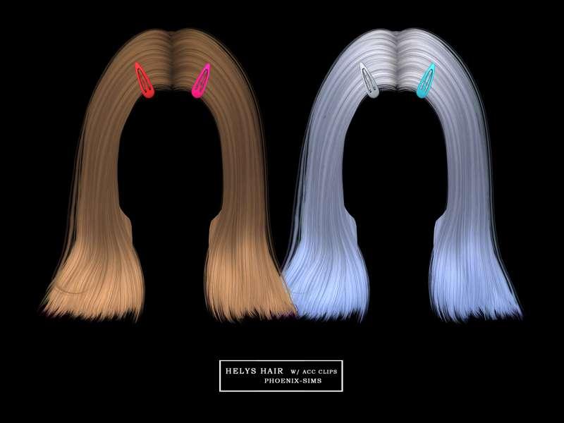 HELYS HAIR WITH HAIR CLIPS