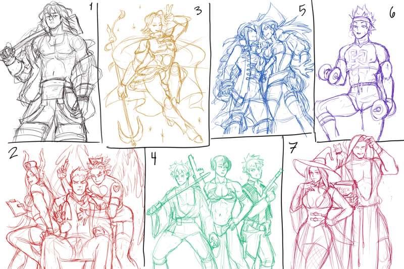 sketches for my bnha halloween countdown week!