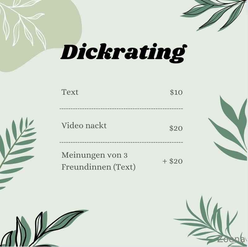 ***DICKRATING***

Lass den passenden Tip da und sende mir ei..