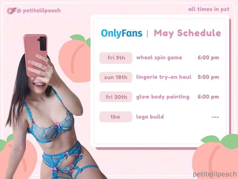 May Livestream Schedule 🌸✨ A lot of you agreed having an off..