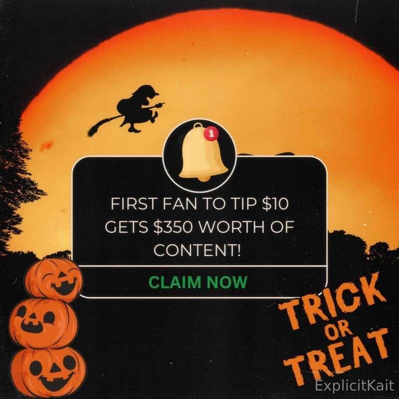 𝗢𝗡𝗘 𝗟𝗨𝗖𝗞𝗬 𝗙𝗔𝗡First fan to tip $10 gets $350 worth xxx 🎃☠️