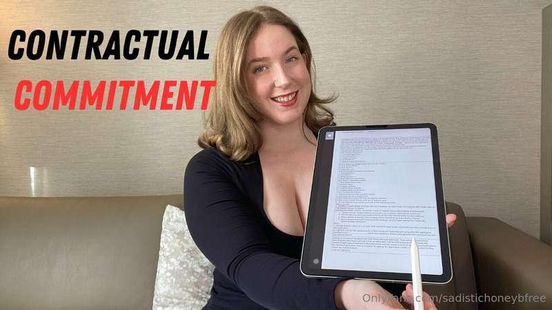 Nothing says findom like a contractual commitment, you see I..