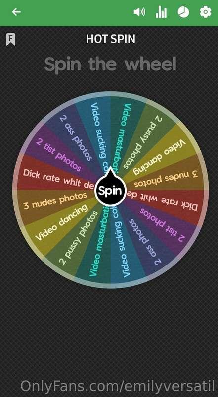 Play with me and win! 🏆
1 spin 5 dollars
2 spin 8 dollars
3 ..