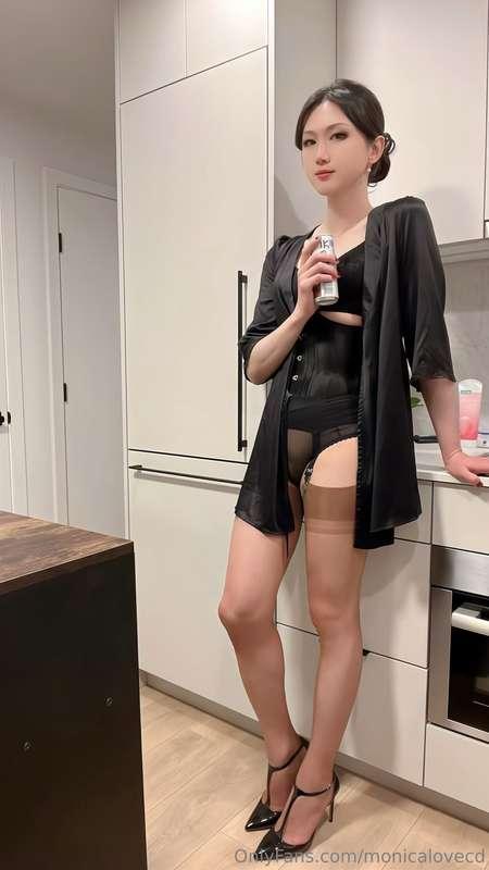 After a long day work, I take my office clothes off and put ..