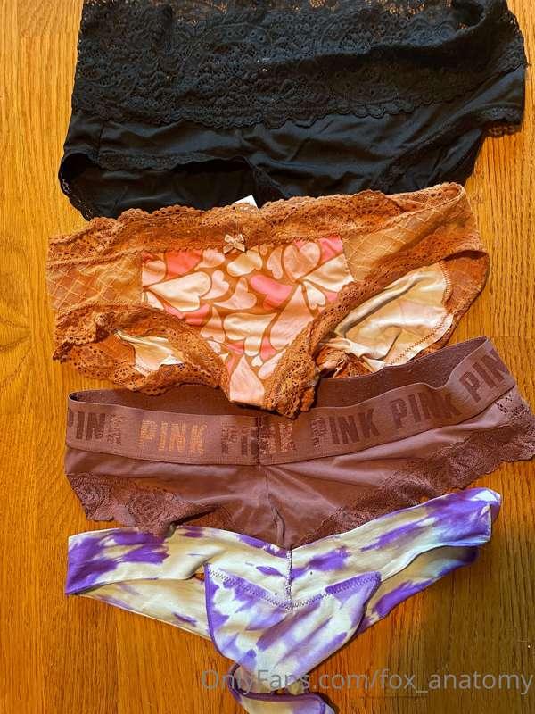 Here is what is available for panties~ they’re only $60 with..