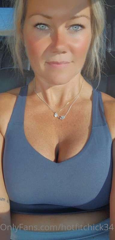 Workout complete! All sweaty now.. these clothes have to com..