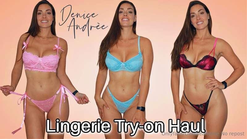 Hot lingerie Pre view!! The full try on part without edit an..