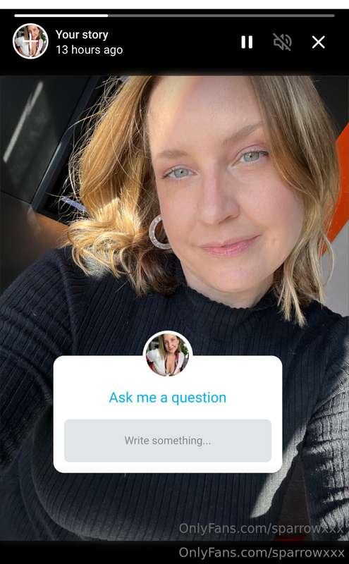 In my story now. I will film my answers this afternoon 😘