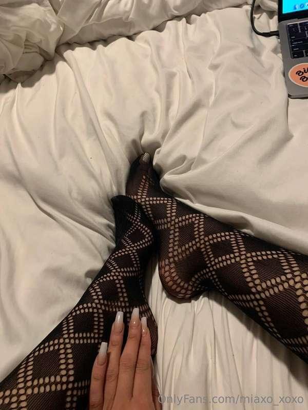 Wanna watch me slide off these stockings?