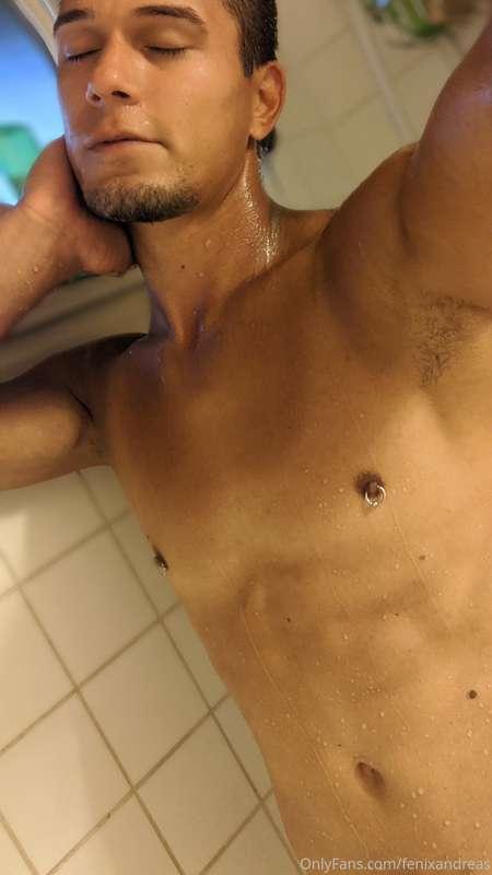 Farm work gets grimy... Shower time is always a lovely time.