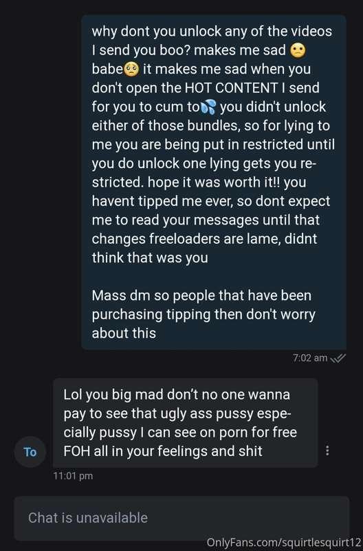 If you don't want to pay or tip that's fine you can unsubscr..