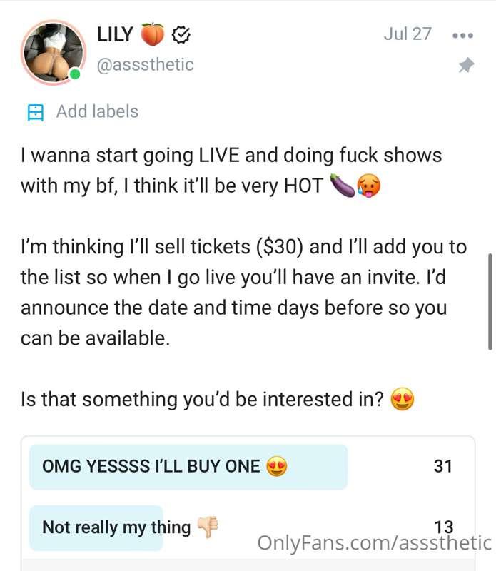 I’M DOING IT! I wanna get fucked on LIVE and just set the ca..