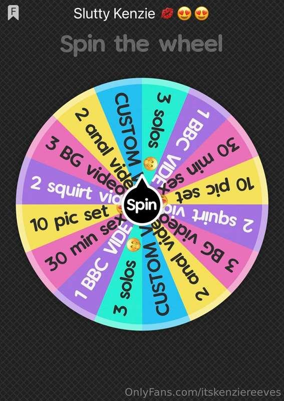 SPIN THE WHEEL!!! new sexy prizes 💋😈You could win a CUSTOM V..