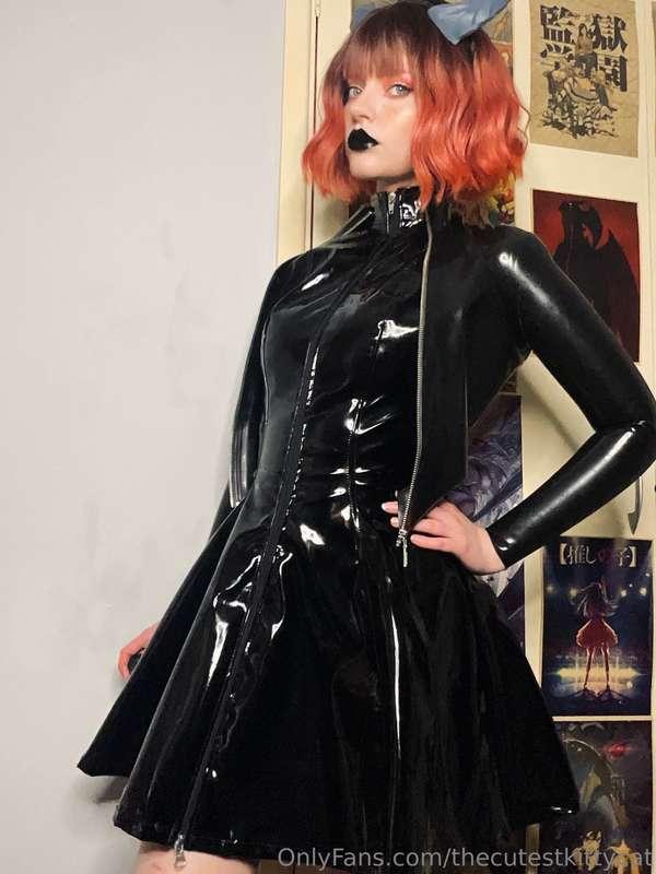 My new PVC Misfitz dress paired with a latex jacket from bri..