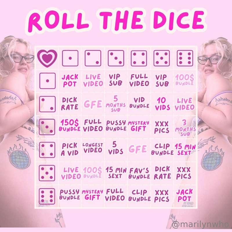 ***SPICEDICE roll the dice*** 🎲
*tip 10$ for a roll and clai..